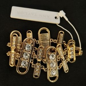 Ann Taylor gold & crystal  bracelet NWT